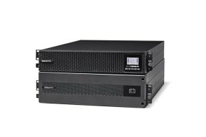 Official rack installation example; external battery module pictured is not included with B0