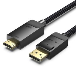 Vention DisplayPort to HDMI 4K cotton braided cable