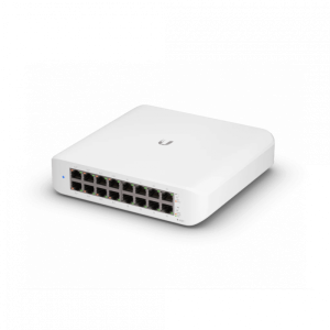 Ubiquiti USW-Lite-16-PoE managed PoE+ switch — main view