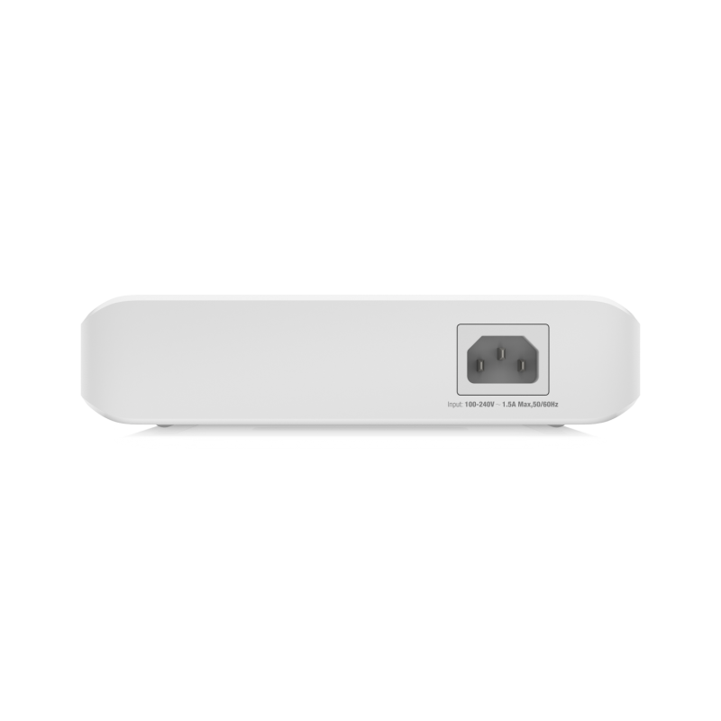 Ubiquiti USW-Lite-16-PoE — AC power inlet close-up