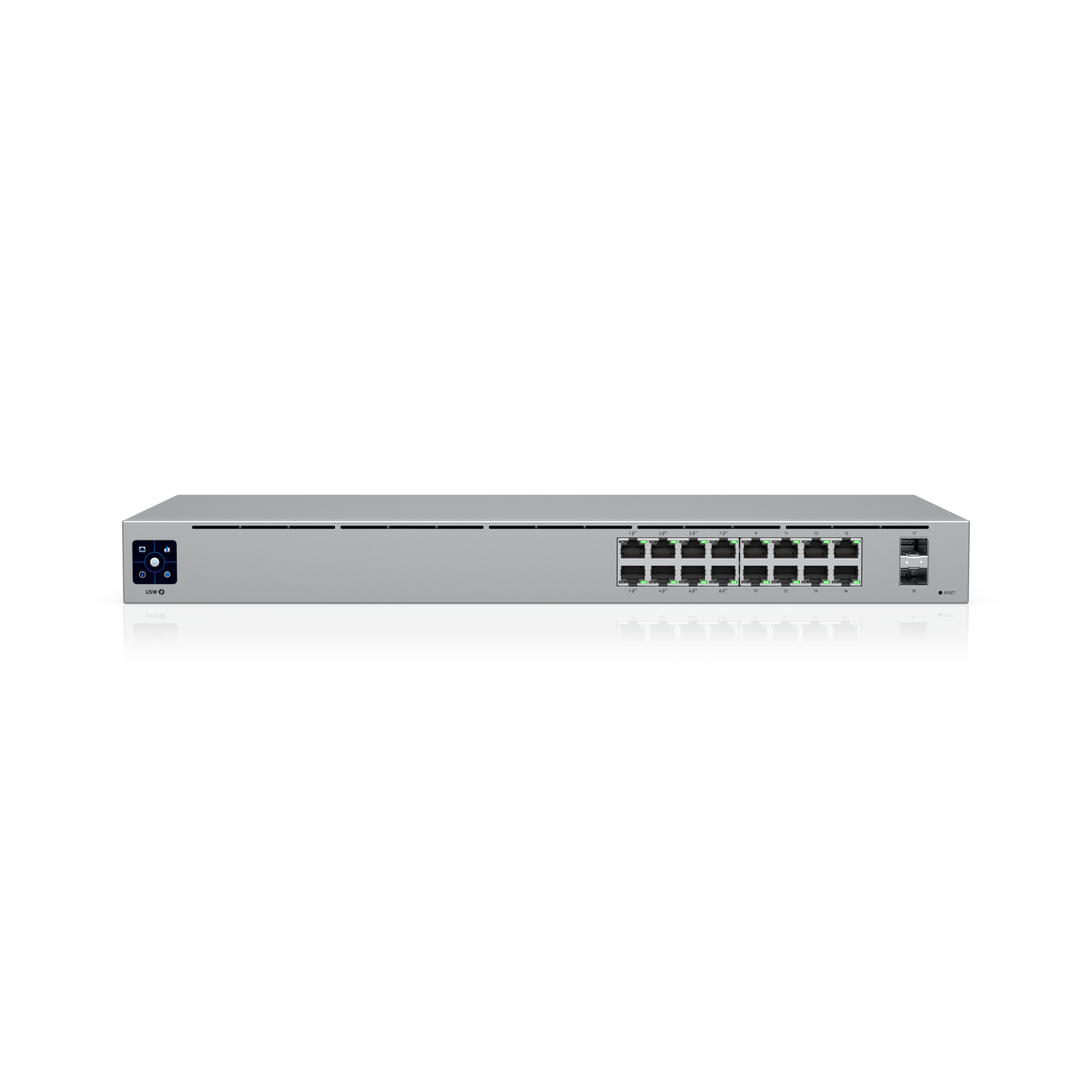 Ubiquiti USW-16-PoE՝ առջևի պորտեր