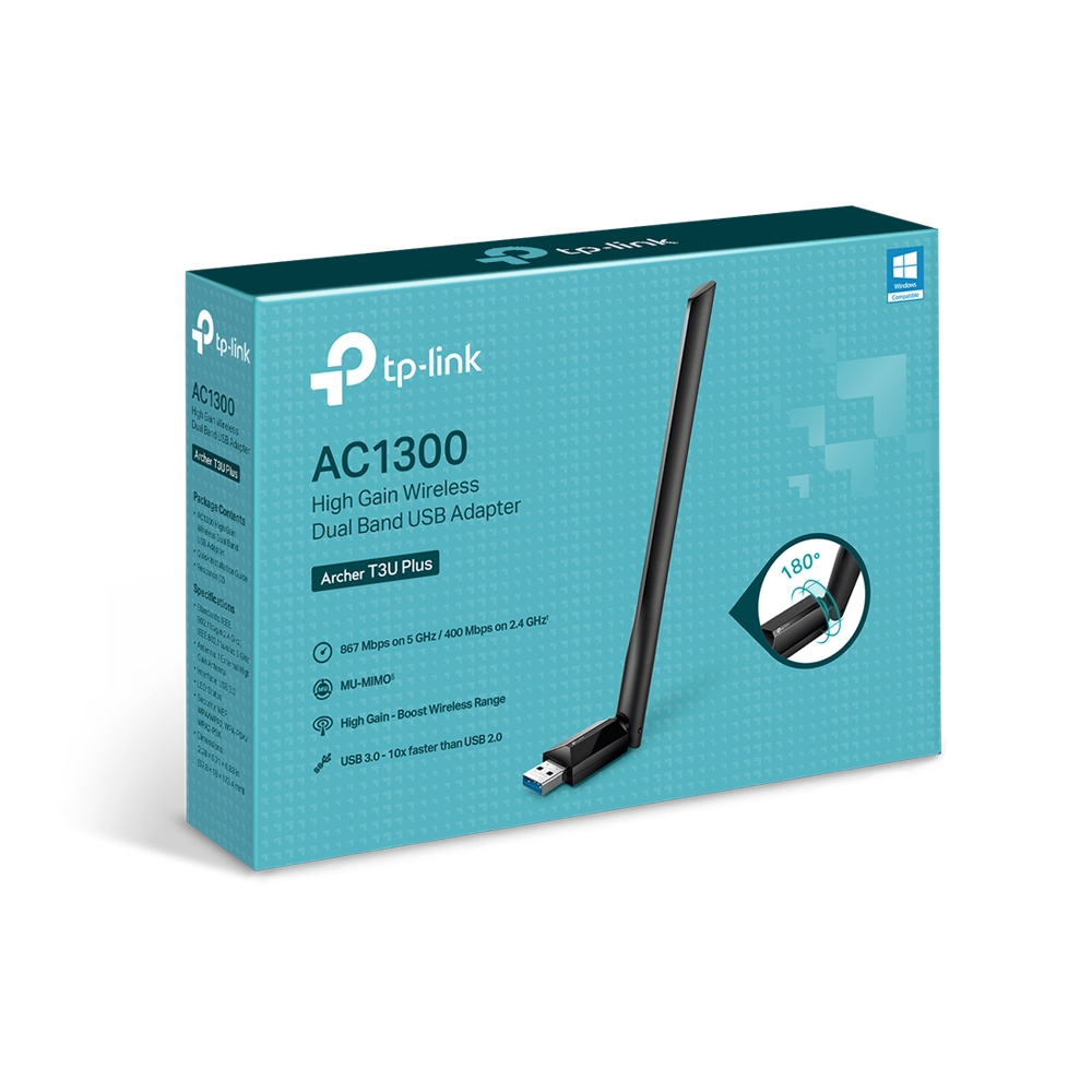 TP-Link Archer T3U Plus AC1300 USB WiFi adapter — 2