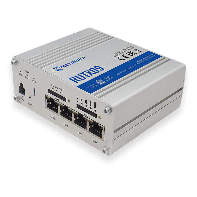 Teltonika RUTX09 Industrial Cat 6 Gigabit Router