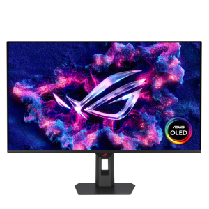 ASUS XG32UCDS — XG32UCDS front view with OLED LOGO