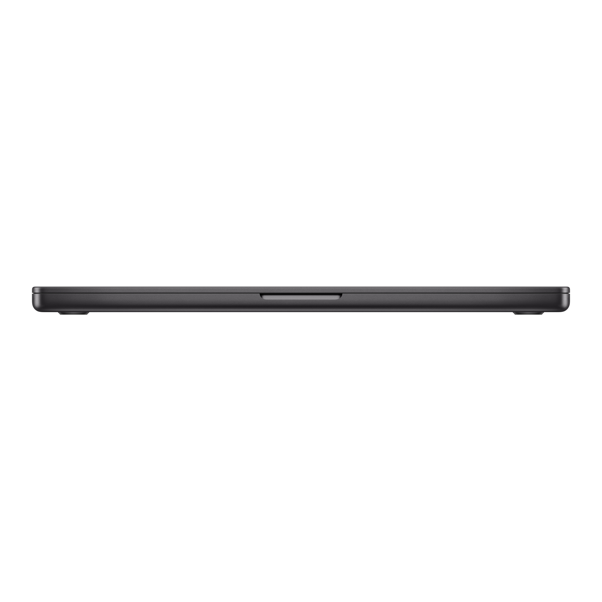 Apple MacBook Pro 16-inch (2024), Space Black — Closed front edge view