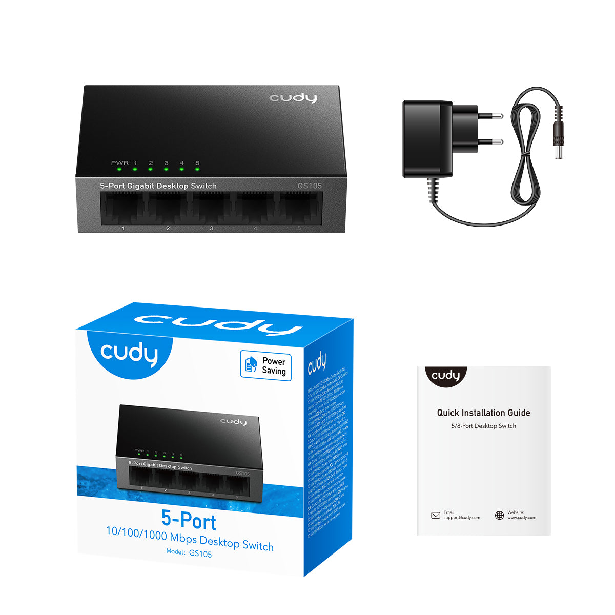 Cudy GS105 package contents