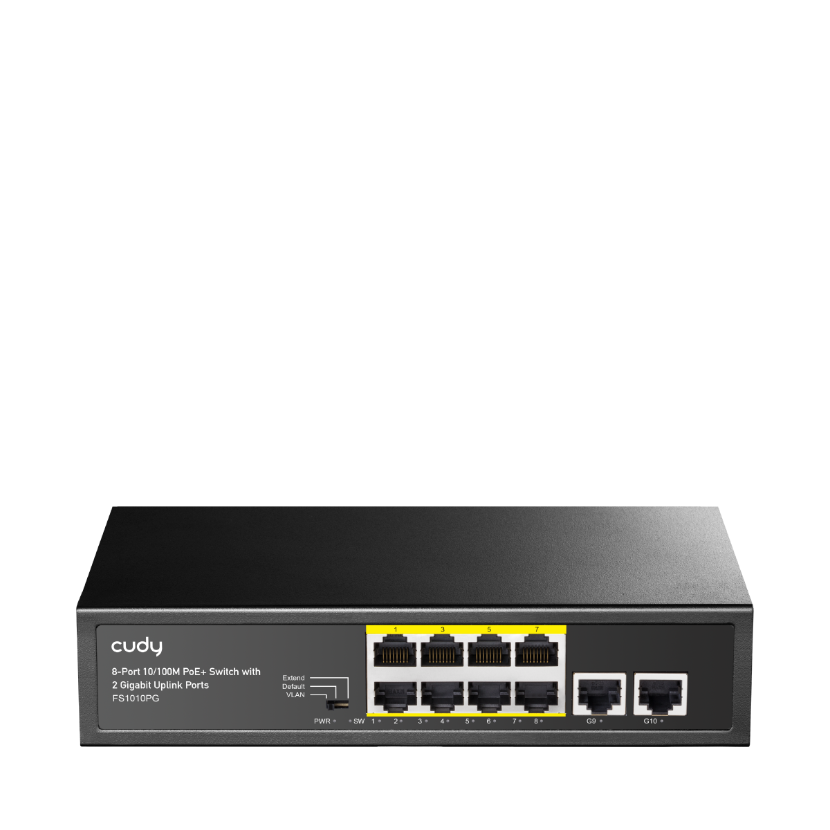 Cudy FS1010PG — PoE Switch 8 × Fast Ethernet RJ45 2 × Gigabit RJ45
