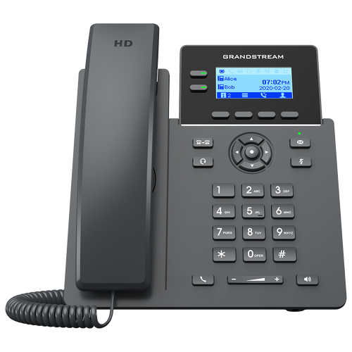 Grandstream GRP2602G Carrier-Grade IP Phones 2 lines 4 SIP accounts Dual 10 100 1000 Mbsps Ethernet ports PoE HD audio With PSU — 2