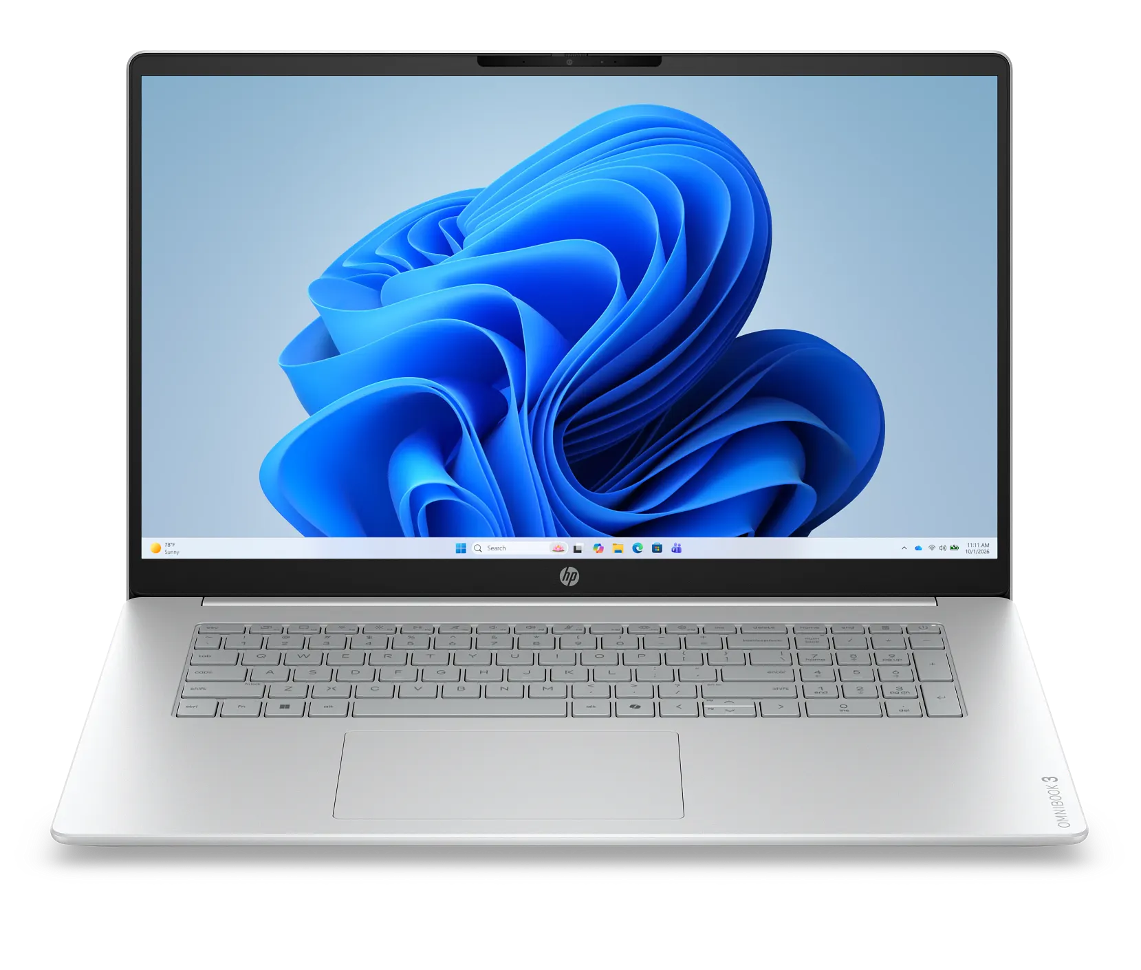 HP OmniBook 3 17 DR9V7EA Glacier Silver front
