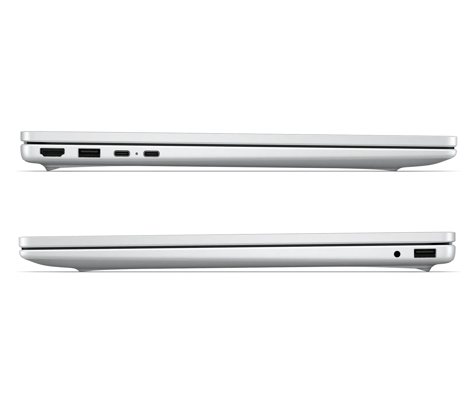 HP OmniBook 3 17 DR9V7EA Glacier Silver side ports