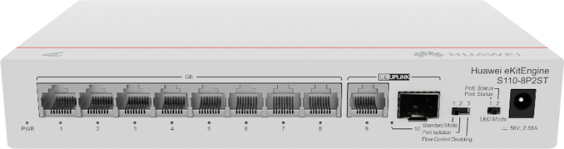 S110-8P2ST 8-Port Gigabit PoE+ Network Switch