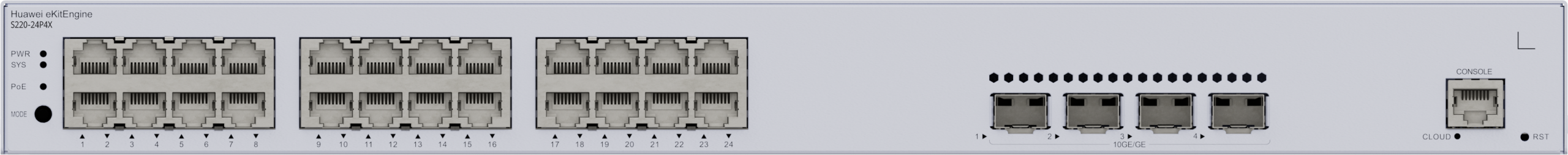S220-24P4X 24-Port Gigabit PoE+ Network Switch — 2