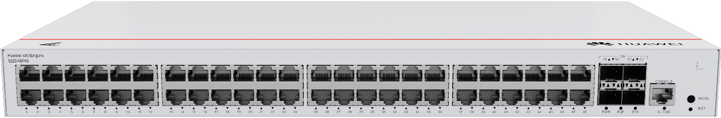 S220-48P4S 48-Port Gigabit PoE+ Network Switch