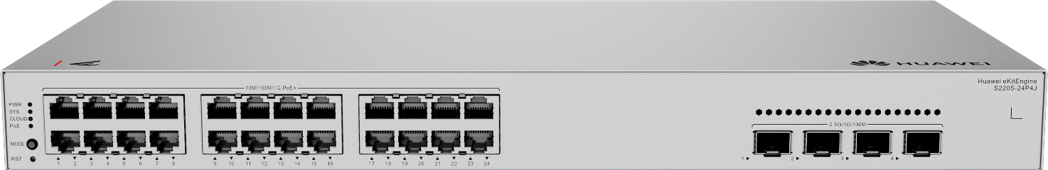 S220S-24P4J 24-Port Gigabit PoE+ Network Switch