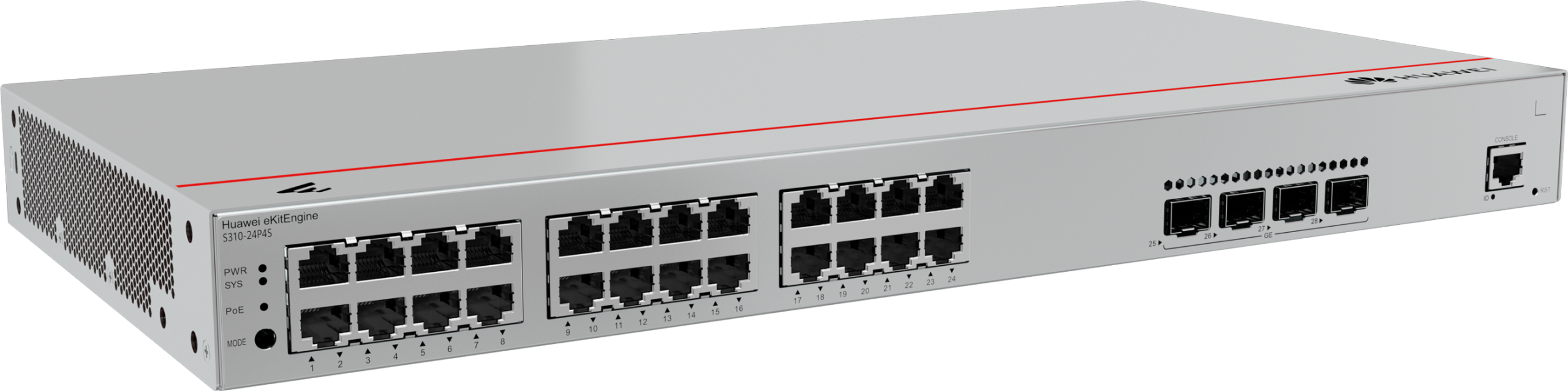 S310-24P4S 24-Port Gigabit PoE+ Network Switch — 3