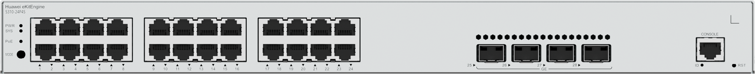S310-24P4S 24-Port Gigabit PoE+ Network Switch — 2