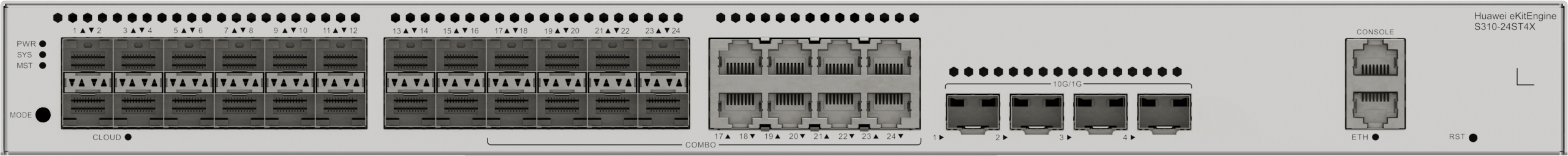 S310-24ST4X 24-Port Gigabit SFP Network Switch — 2