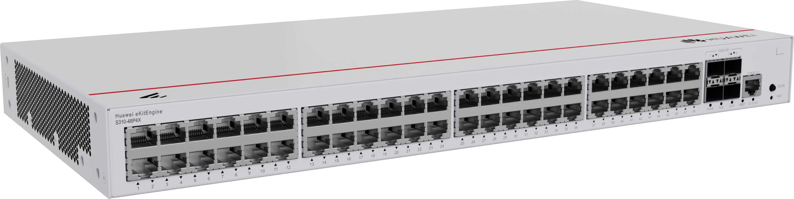 S310-48P4X 48-Port Gigabit PoE+ Network Switch — 3