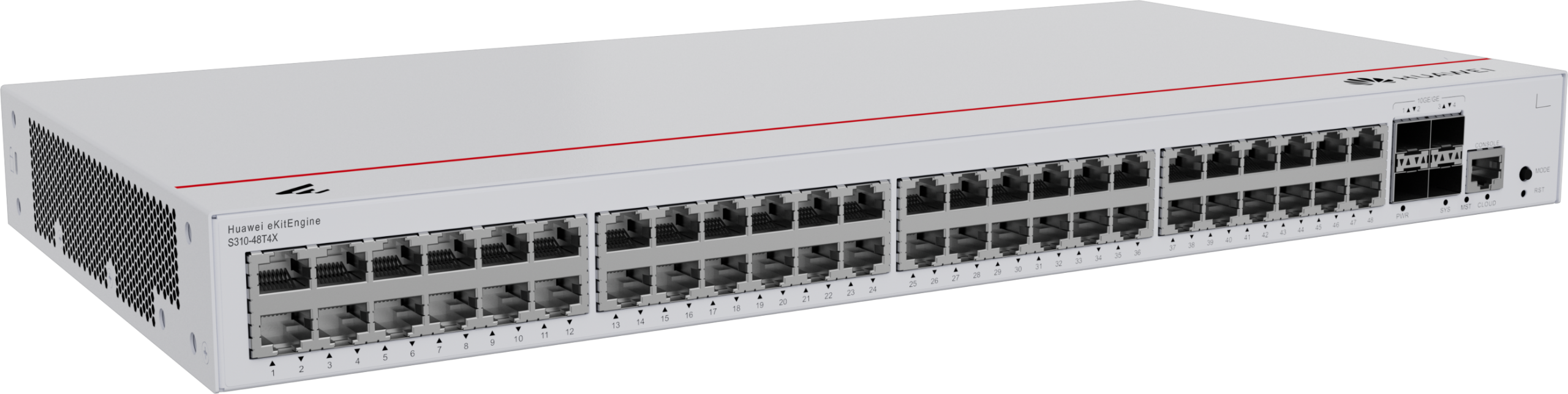 S310-48T4X 48-Port Gigabit Network Switch — 3