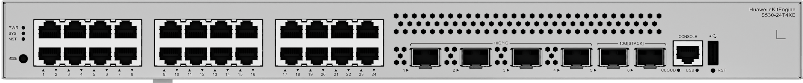 S530-24T4XE 24-Port Gigabit Network Switch — 4
