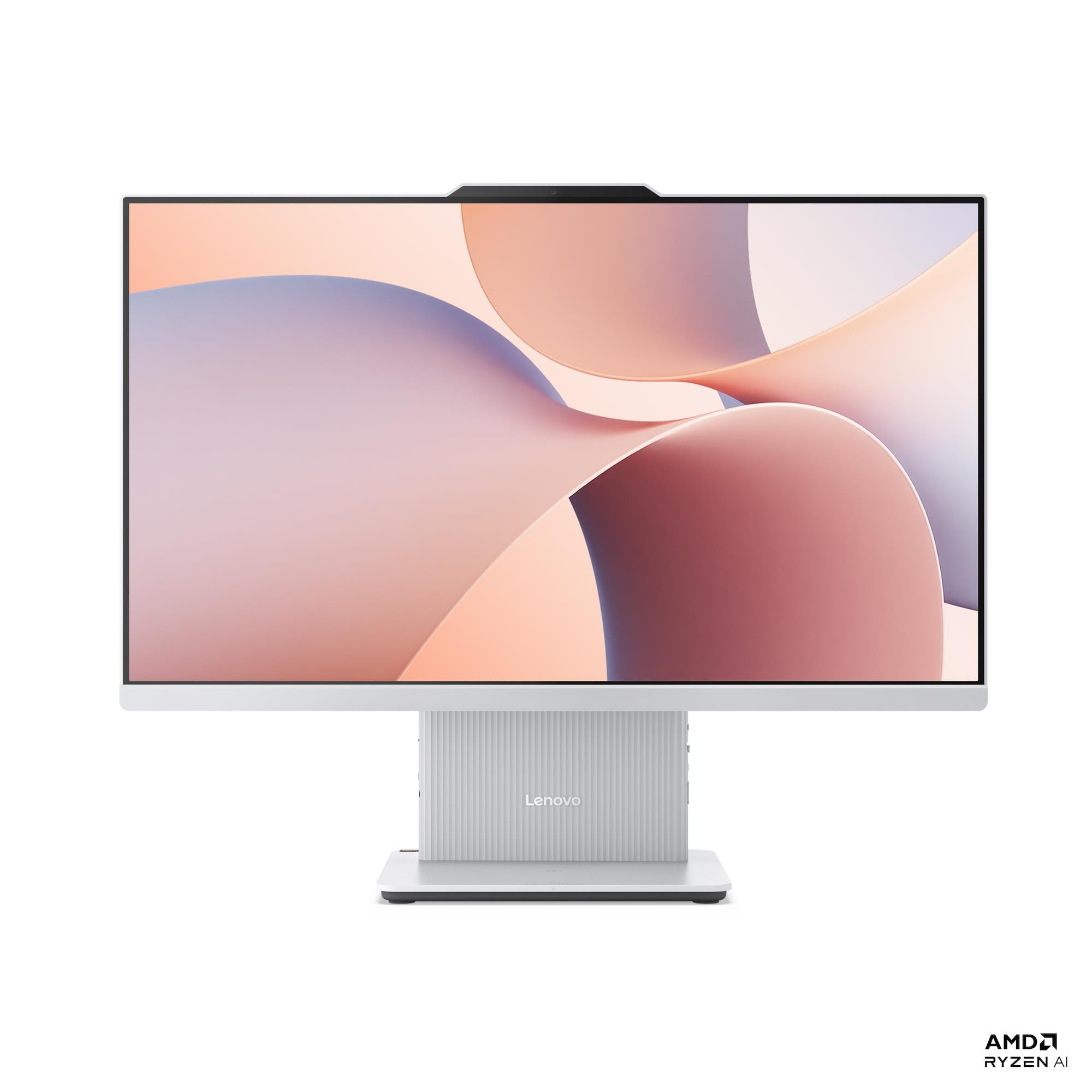 Lenovo IdeaCentre AIO 24AKP10 (F0JC001QRU) – Front view, Cloud Grey