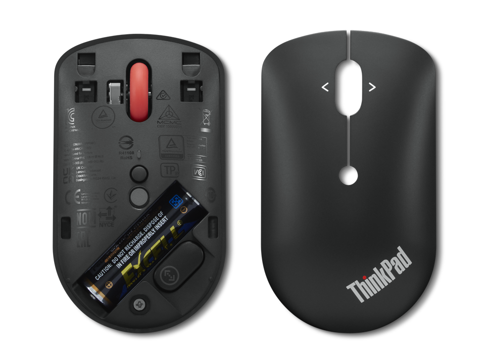 Lenovo ThinkPad USB-C Wireless Compact Mouse (4Y51D20848) – Battery compartment and removable cover