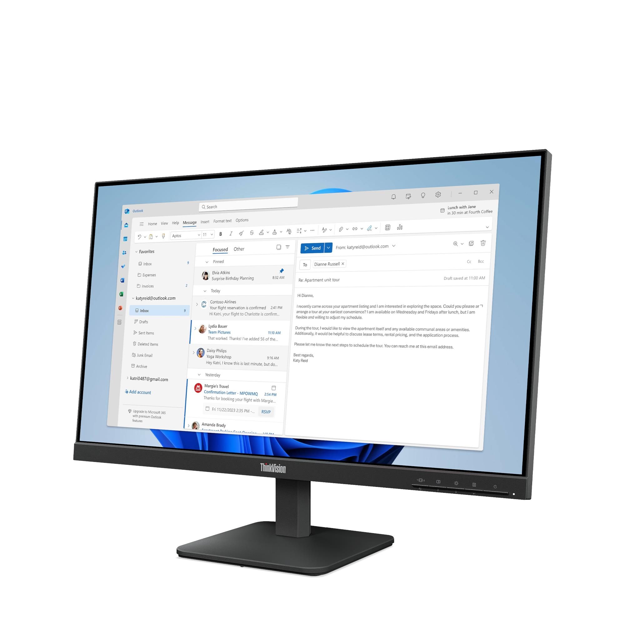 Monitor Lenovo ThinkVision S24-4e 23 IPS 100Hz FHD 64B5KAT1EU — 12