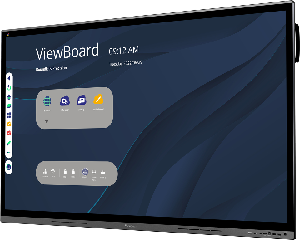 ViewSonic IFP6562 65″ front left angle
