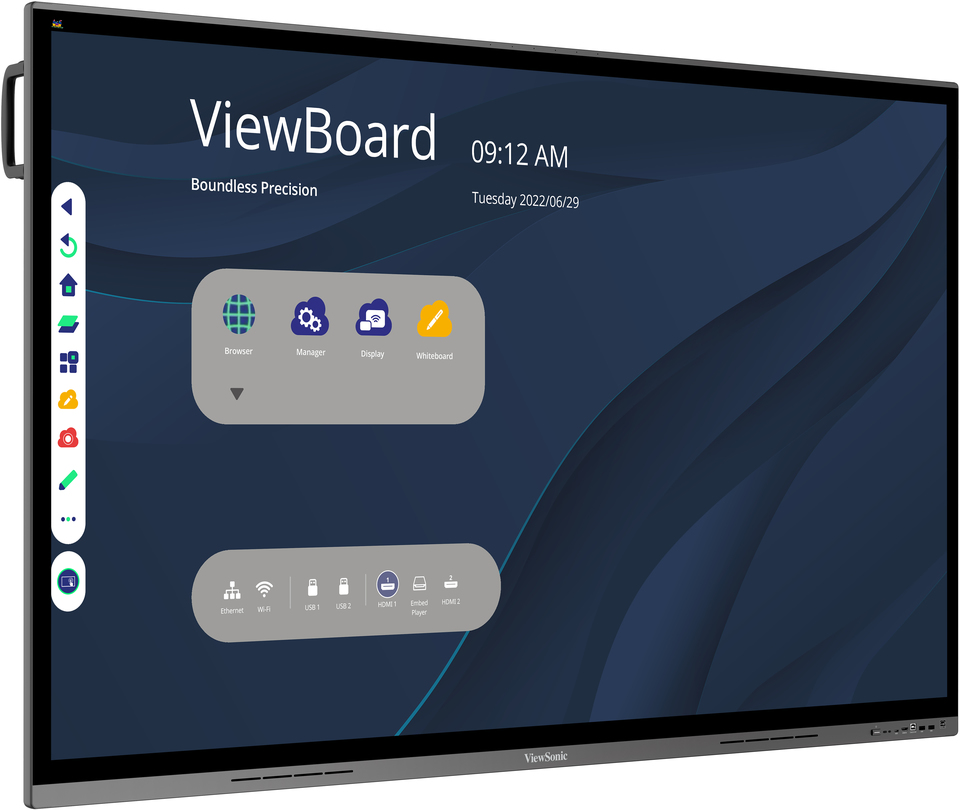 ViewSonic IFP7562 75″ front right angle