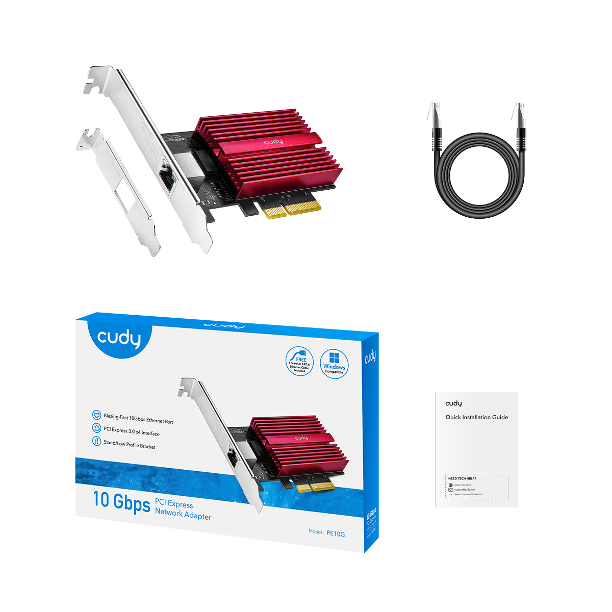 Cudy PE10G ps PCIe Ethernet Adapter — 3