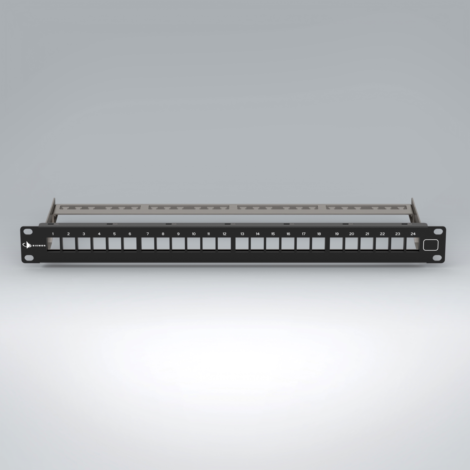 Siemon KPNL-F1-24-01S Empty UTP Keystone Patch Panel 24 Openings 1U