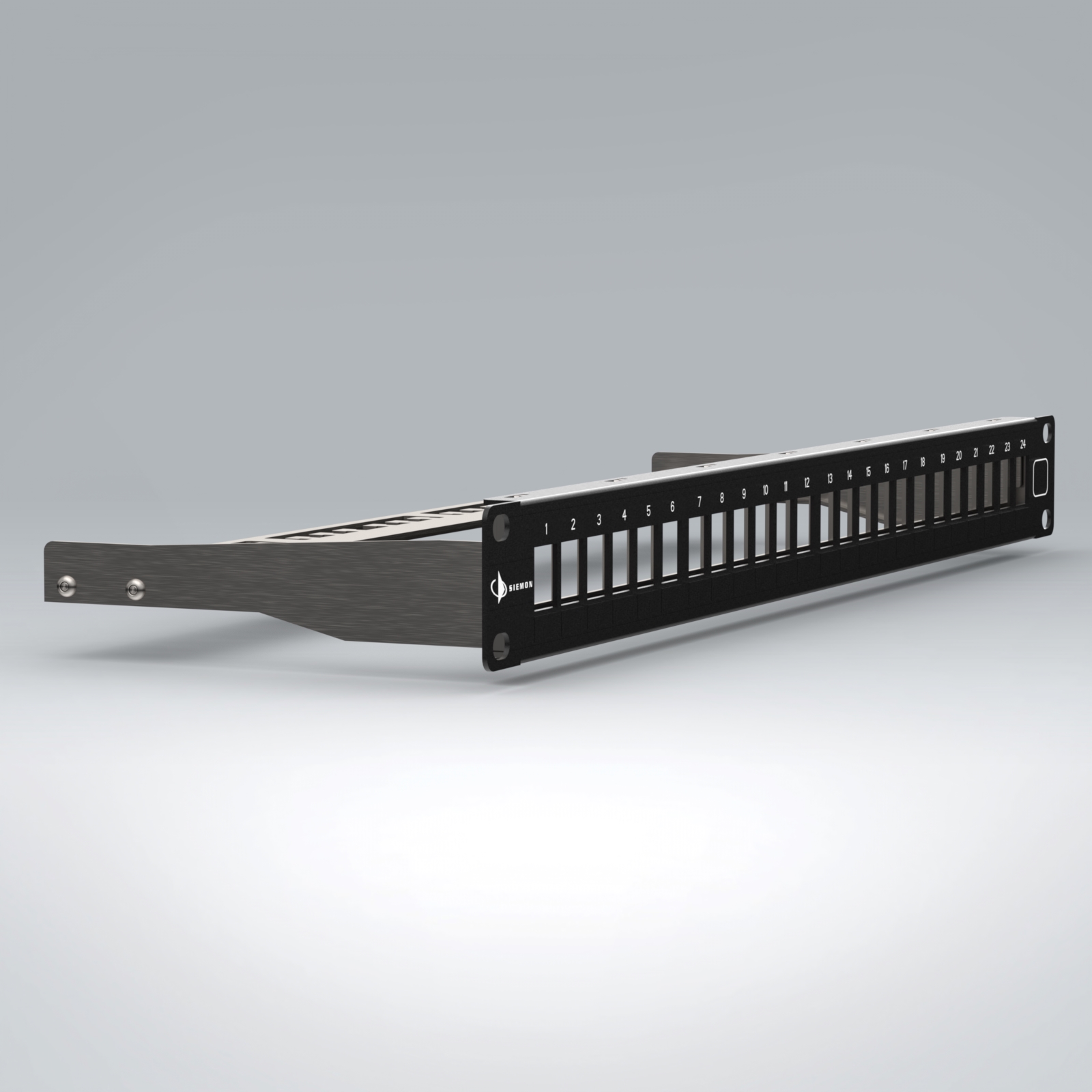 Siemon KPNL-F1-24-01S Empty UTP Keystone Patch Panel 24 Openings 1U — 2