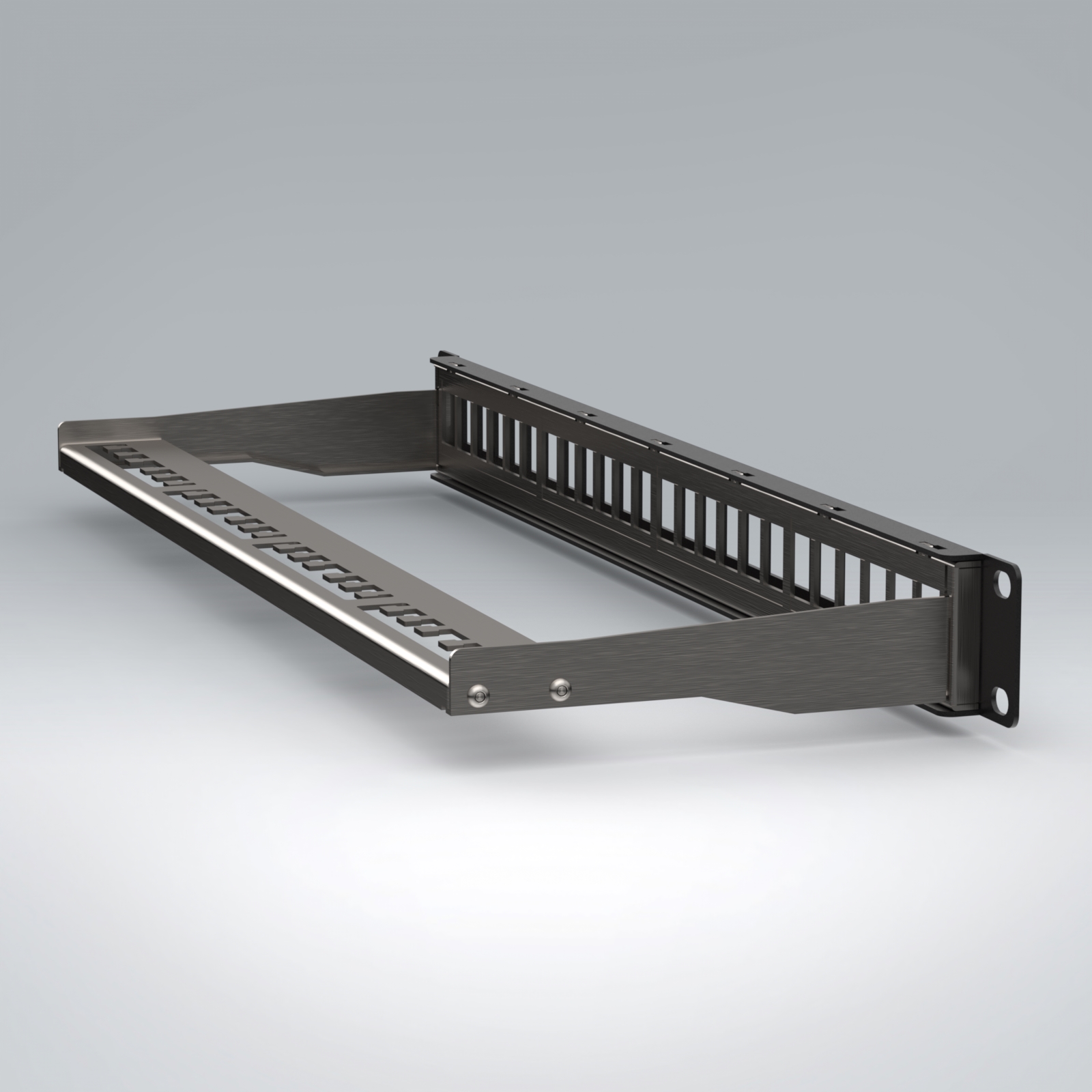 Siemon KPNL-F1-24-01S Empty UTP Keystone Patch Panel 24 Openings 1U — 3
