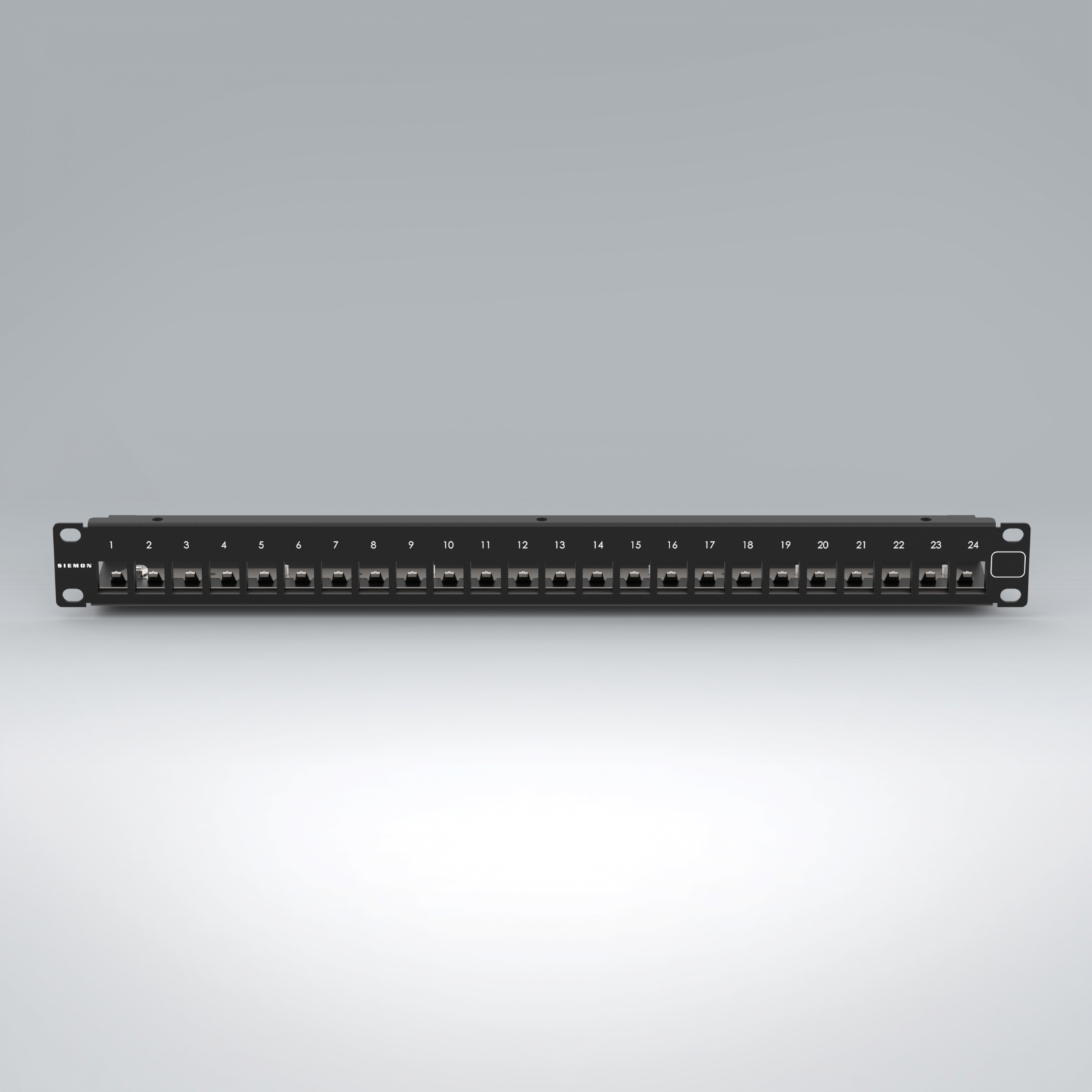 Siemon KPNLS-F1-24-01S Unloaded Patch Panel 24 Keystone Openings 1U