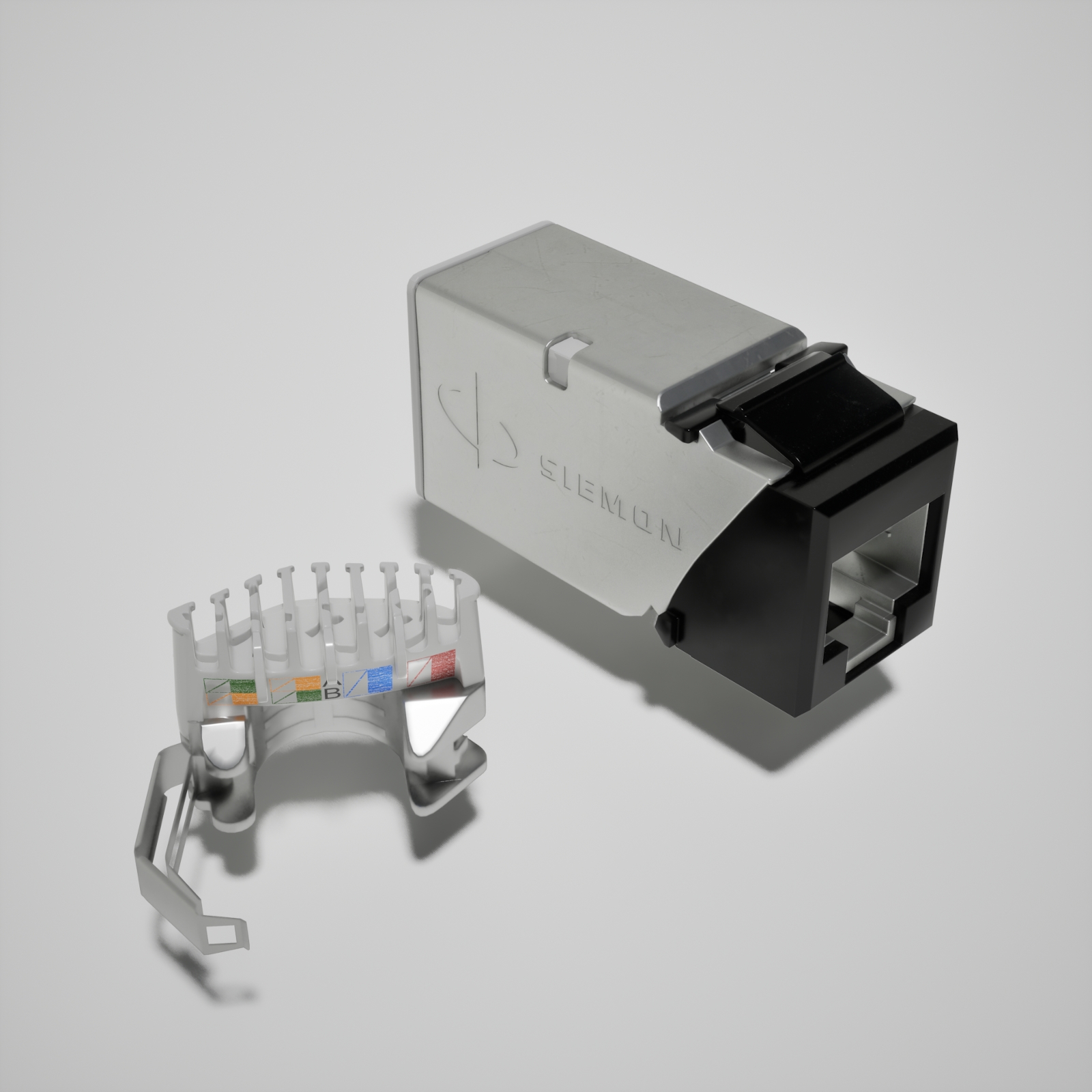 Siemon Z6A-SK01B Z-MAX Cat6A Shielded Keystone Jack — 3