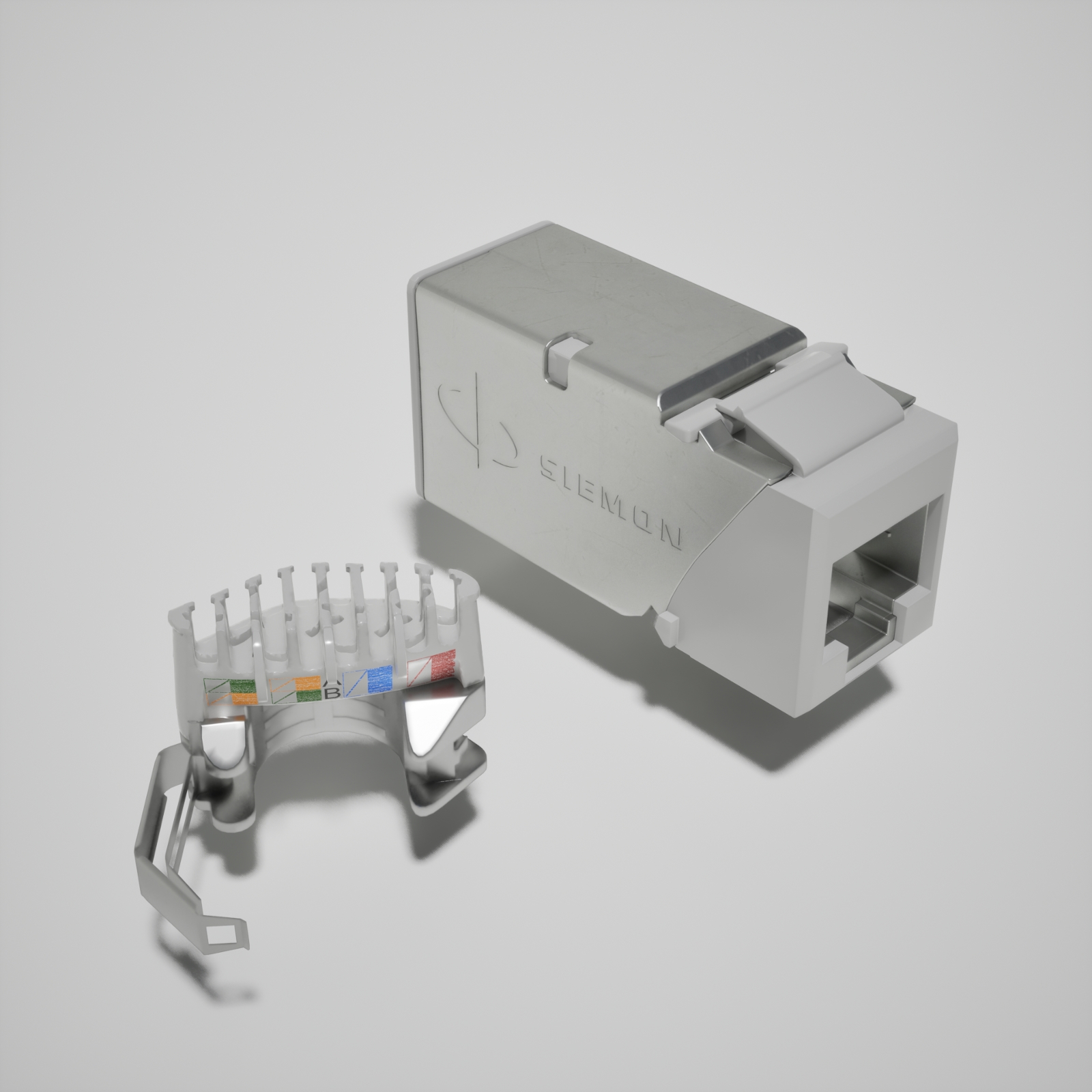 Siemon Z6A-SK02B Z-MAX Cat6A Shielded Keystone Jack — 3