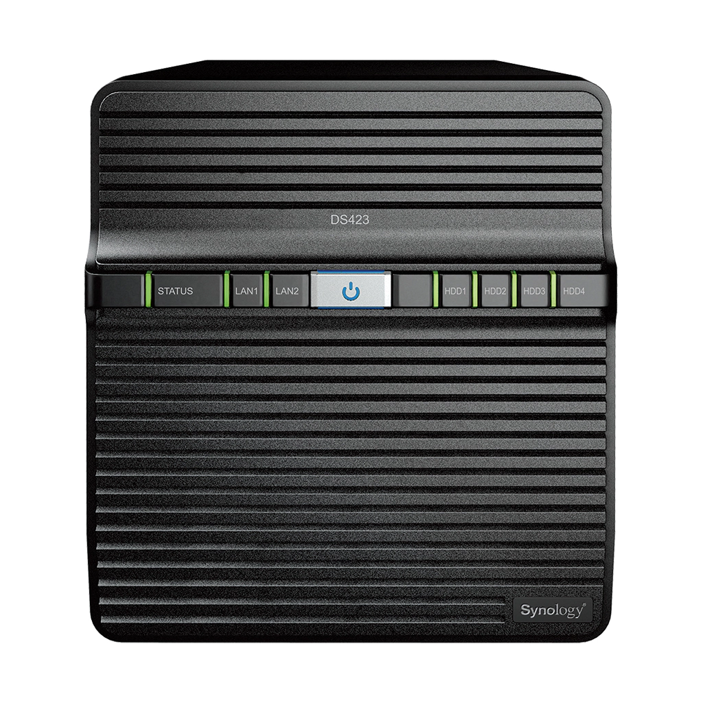 Synology DiskStation DS423 սև ցանցային պահոց՝ առջևից