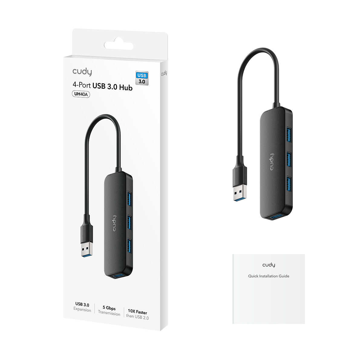 Cudy UH40A 4-Port USB 3.2 Gen 1 Hub — 2