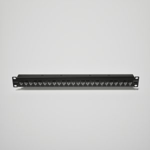Siemon UP6-F1-24L-RS, առջևից տեսք, տեղադրված 24 մոդուլ