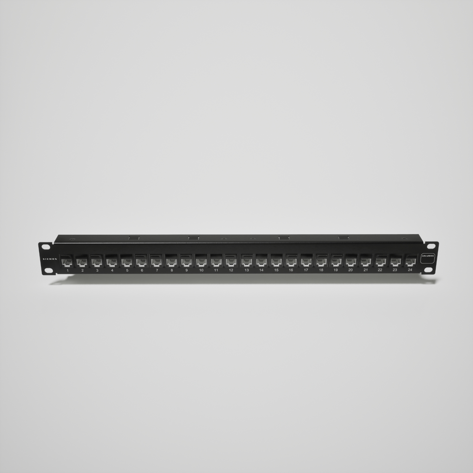 Siemon UP6-F1-24L-RS UltraMAX Cat6 24-Port Loaded Patch Panel 1U