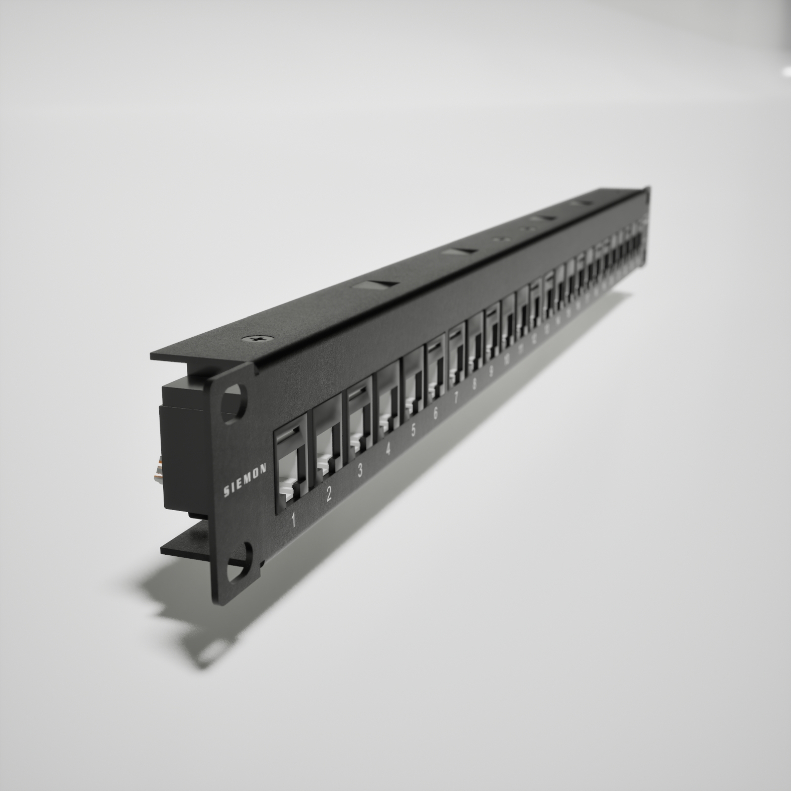 Siemon UP6-F1-24L-RS UltraMAX Cat6 24-Port Loaded Patch Panel 1U — 2