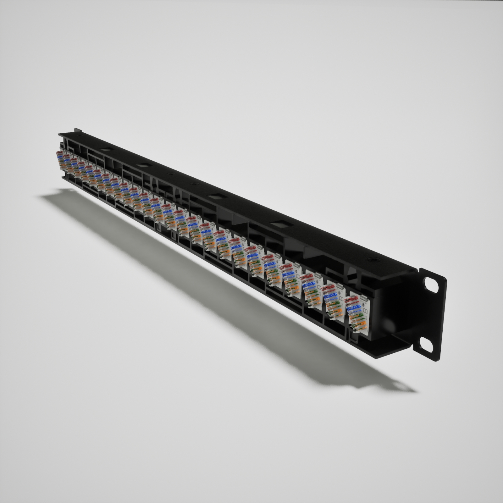 Siemon UP6-F1-24L-RS UltraMAX Cat6 24-Port Loaded Patch Panel 1U — 3
