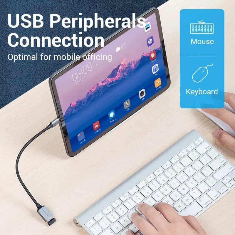 Vention CCXHB ադապտերով USB սարքերի միացում պլանշետին