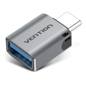 Vention CDQH0 — USB-C → USB-A OTG ադապտեր, USB 3.0, մոխրագույն