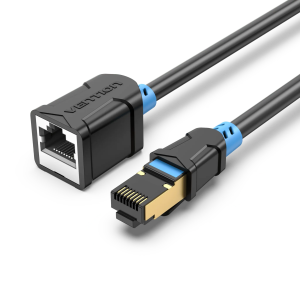 Vention Cat6 սև ցանցային երկարացուցիչ՝ RJ45 միակցիչներով
