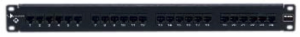 Siemon HD6-24 պատչ-պանելի ամբողջական առջևի տեսք՝ 24 RJ45 պորտով