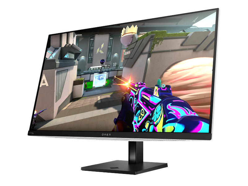 HP 9R181AA 24C2 HP OMEN TRANSCEND 32 UHD 240Hz OLED Gaming Monitor Black and White Coreset Front Left