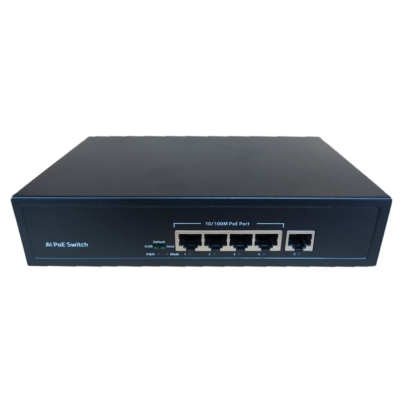 oDex Networks DX100-S4P1N switch with 4 PoE ports