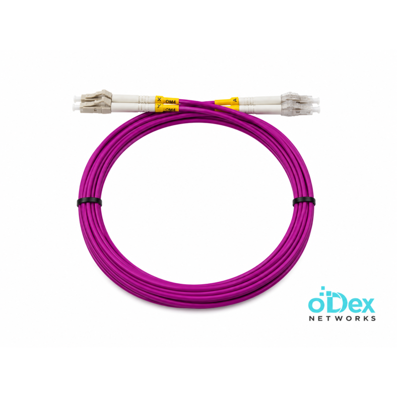 Fiber optic patch cord ODEX LC-LC OM4 Duplex 5m — 2