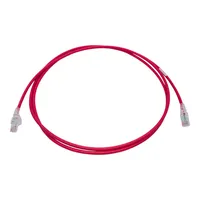 Կարմիր Siemon SkinnyPatch 6A S/FTP շարքի մալուխի ցուցադրական պատկեր